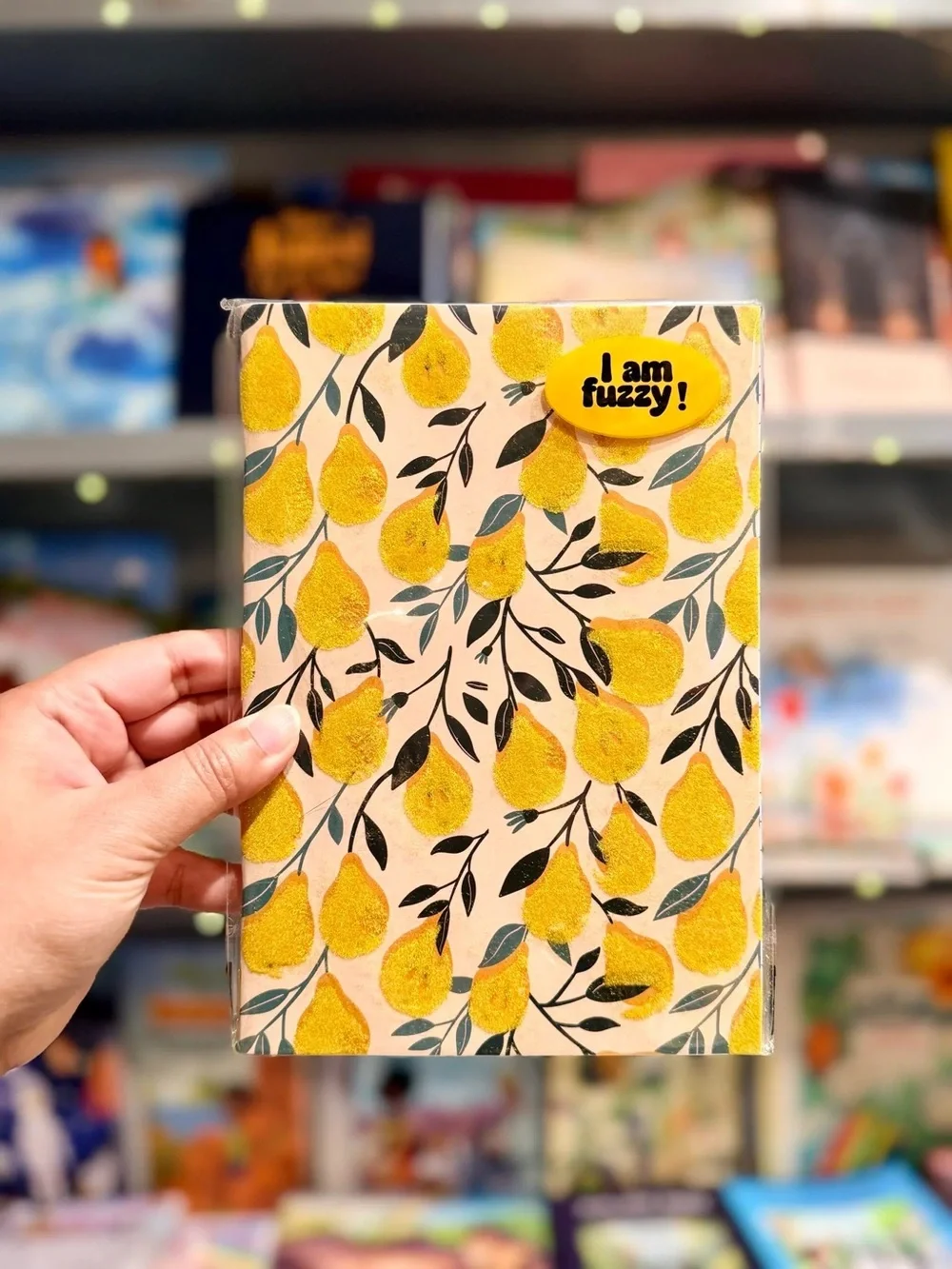 ⚠️ 5/25: Fuzzy Velvet Pear Pattern Notebook
